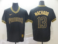 Men's San Diego Padres Manny Machado #13 Black Stitched Jersey1