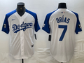 Men's Los Angeles Dodgers Julio Urias #7 White Limited Jersey1