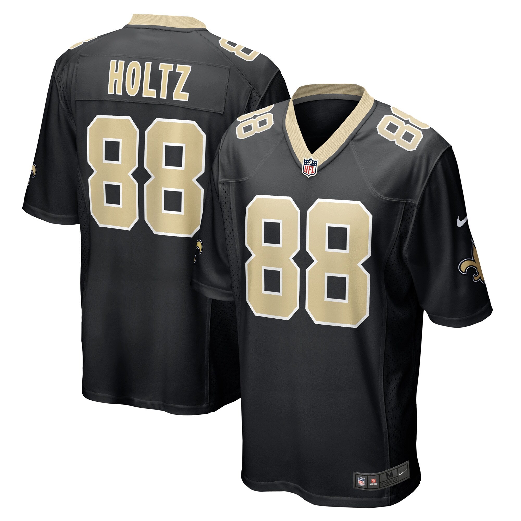 J.P. Holtz New Orleans Saints Nike Game   Jersey - Black