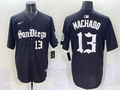 Men's San Diego Padres Manny Machado #13 Black Game Player Jersey