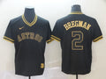 Men's Houston Astros Alex Bregman #2 Black Replica Player Jersey1