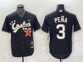 Men's Houston Astros Jeremy Pena #3 Black Limited Player Jersey1