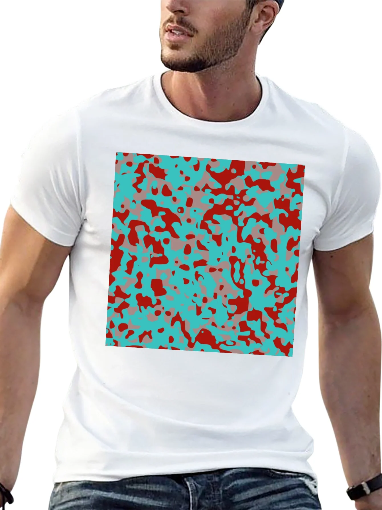 Urban Camo Print Black T-Shirt
