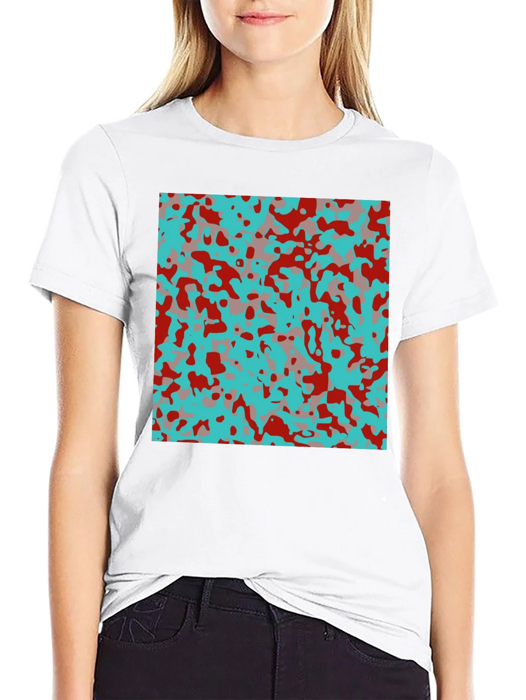 Urban Camo Print Black T-Shirt