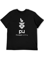 Pineapple Uplifting Graphic Tee - Modern Black T-Shirt