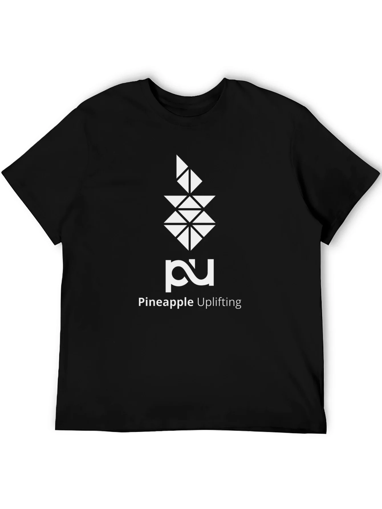 Pineapple Uplifting Graphic Tee - Modern Black T-Shirt