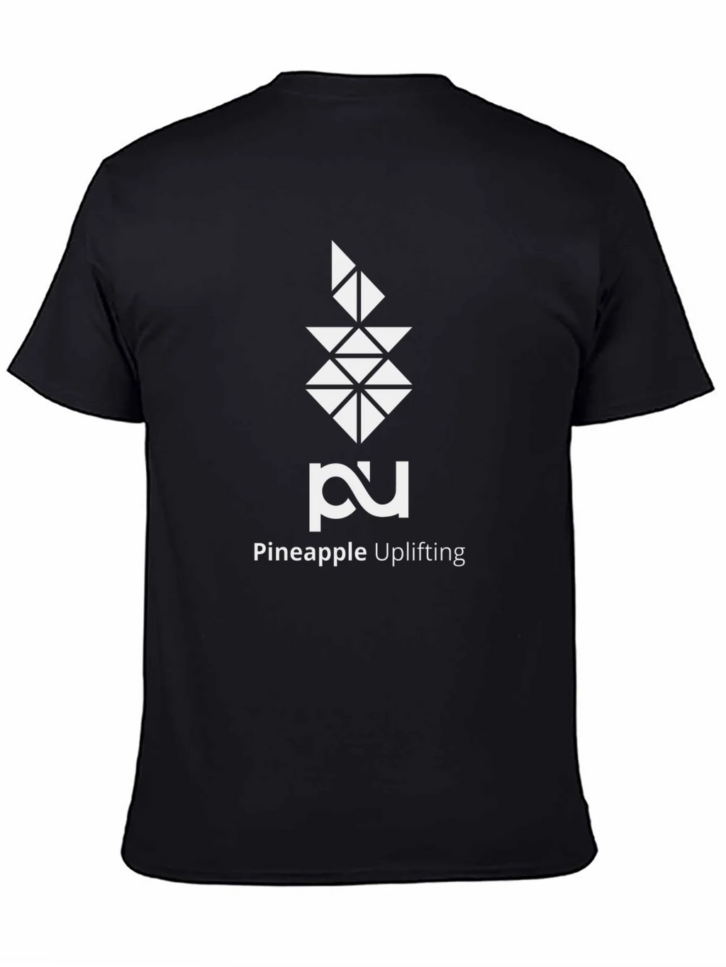 Pineapple Uplifting Graphic Tee - Modern Black T-Shirt