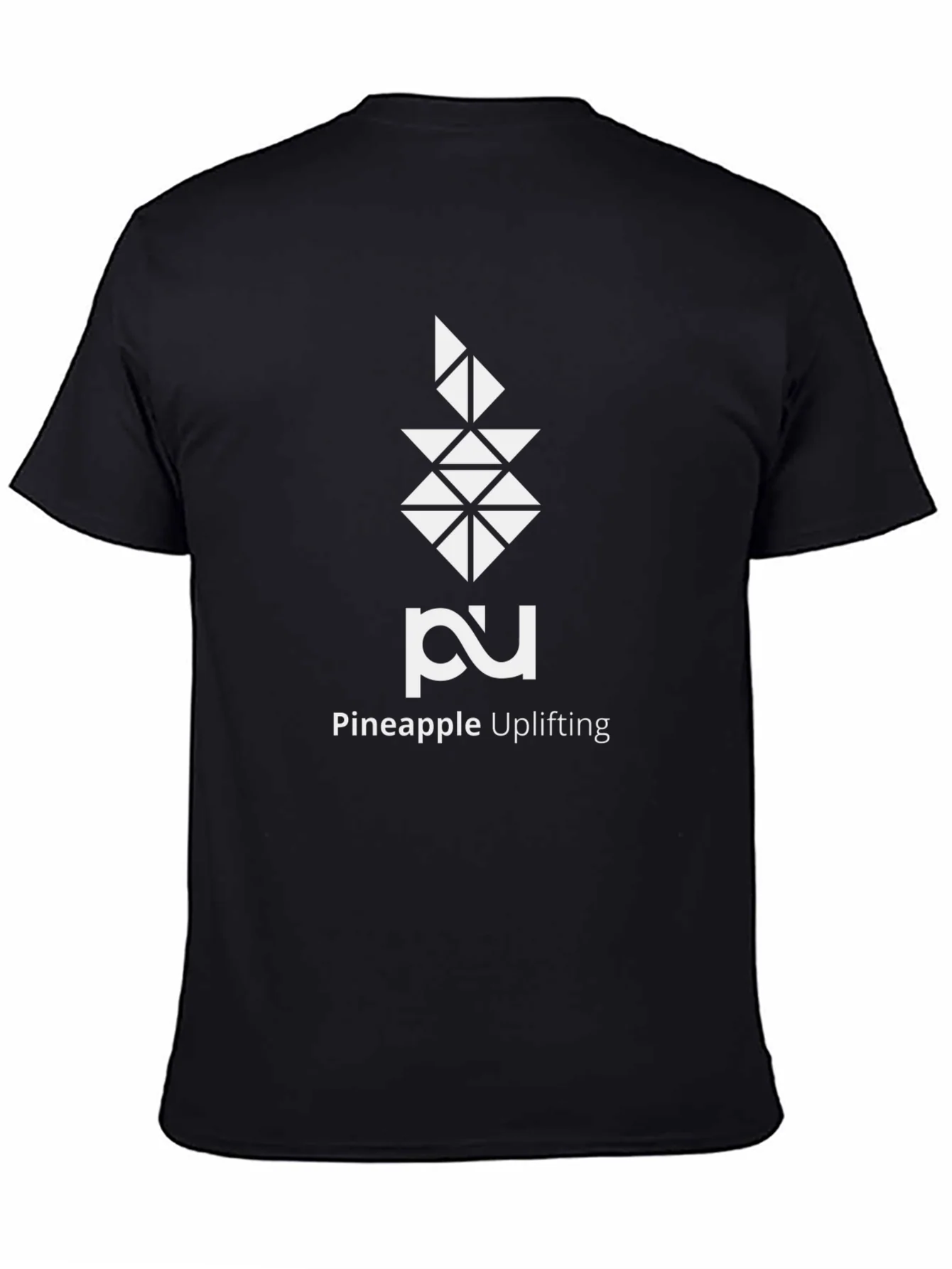 Pineapple Uplifting Graphic Tee - Modern Black T-Shirt