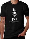 Pineapple Uplifting Graphic Tee - Modern Black T-Shirt
