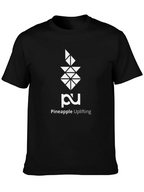 Pineapple Uplifting Graphic Tee - Modern Black T-Shirt