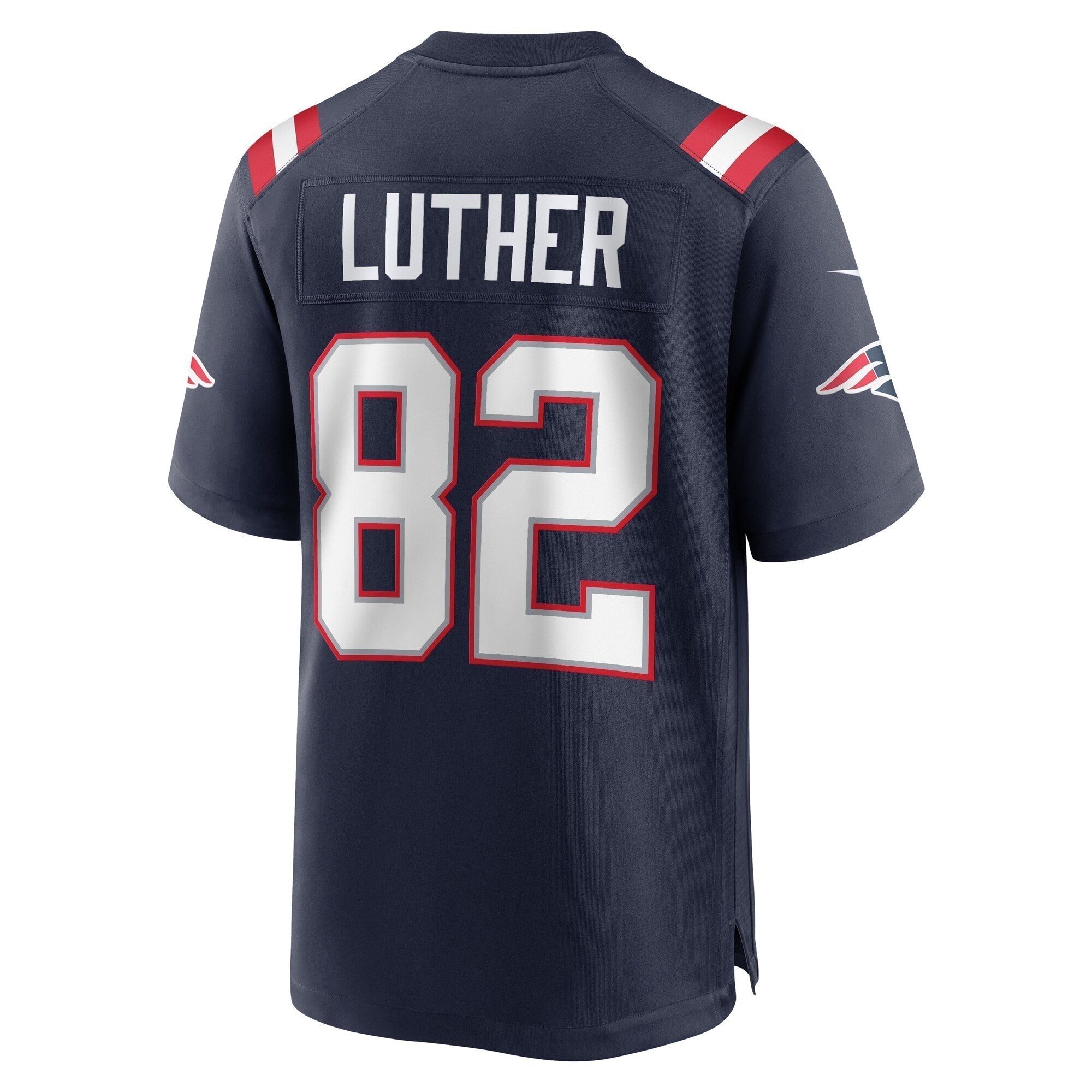 T.J. Luther New England Patriots Nike Team Game Jersey -  Navy