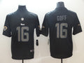 Men's Los Angeles Rams Jared Goff #16 Black Player Game Jersey1