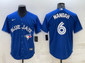 Men's Toronto Blue Jays Alex Manoah #6 Blue Replica Baseball Jersey1