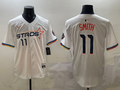 Men's Houston Astros Cam Smith #11 White 2025 City Connect Limited Player Jersey1