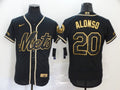 Men's New York Mets Pete Alonso #20 Black Stitched Jersey1