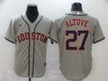 Men's Houston Astros Jose Altuve #27 Gray Replica Baseball Jersey1