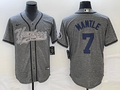 Men's New York Yankees Mickey Mantle #7 Gray Game Jersey1 Joint Edition