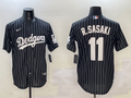 Men's Los Angeles Dodgers Roki Sasaki #11 Black Alternate Limited Player Jersey1