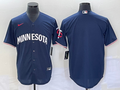 Men's Minnesota Twins Navy Alternate Replica Team Blank Jersey1