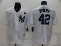 Men's New York Yankees Mariano Rivera #42 White Replica Player Jersey1