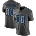 Custom1 Dallas Cowboys Gray Static Vapor Untouchable Limited  Jersey1 Stitched Jersey1 Football Jerseys