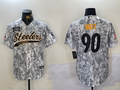 Men's Pittsburgh Steelers T.J. Watt #90 Arctic Camo Salute to Service Limited Jersey1