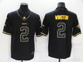 Men's New Orleans Saints Jameis Winston #2 Black Game Player Jersey1