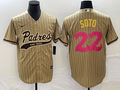 Men's San Diego Padres Juan Soto #22 Tan Replica Player Jersey1 Joint Edition