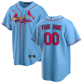 Men's St. Louis Cardinals Light Blue Alternate Replica Custom Jersey1