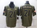 Men's Los Angeles Chargers LaDainian Tomlinson #21 Brown Game Jersey1