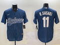 Men's Los Angeles Dodgers Roki Sasaki #11 Royal Team Game Jersey1
