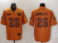 Men's Philadelphia Eagles Saquon Barkley #26 Brown 2023 Salute To Service Limited Jersey1
