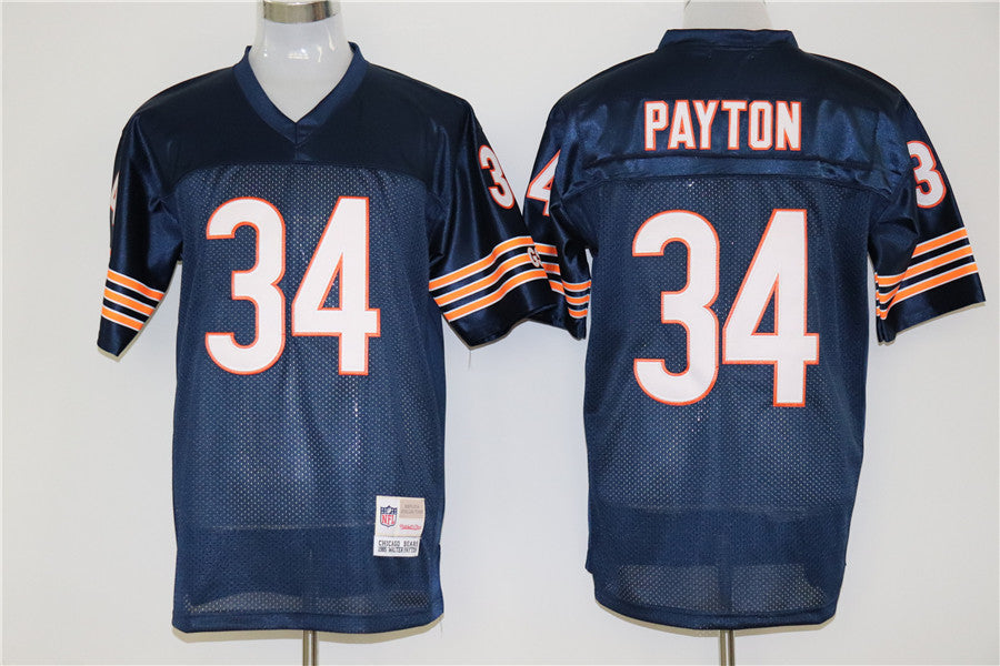 Men's Chicago Bears Walter Payton  Navy Legacy Replica Jersey1