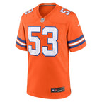 Randy Gradishar Denver Broncos Nike Mile High Collection 1977 Throwback Retired   Game Jersey - Orange
