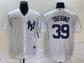 Men's New York Yankees Jose Trevino #39 White Home Replica Player Jersey1