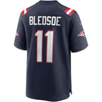 Drew Bledsoe New England Patriots Nike Game Retired   Jersey - Navy