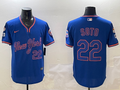 Men's New York Mets Juan Soto #22 Royal Replica Player Jersey1