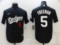 Men's Los Angeles Dodgers Freddie Freeman #5 Black Stitched Jersey1