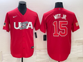 Men's 2023 World Baseball Classic #15 Bobby Witt Jr. USA Red Jersey1