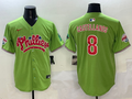 Men's Philadelphia Phillies Nick Castellanos #8 Green Player Jersey1