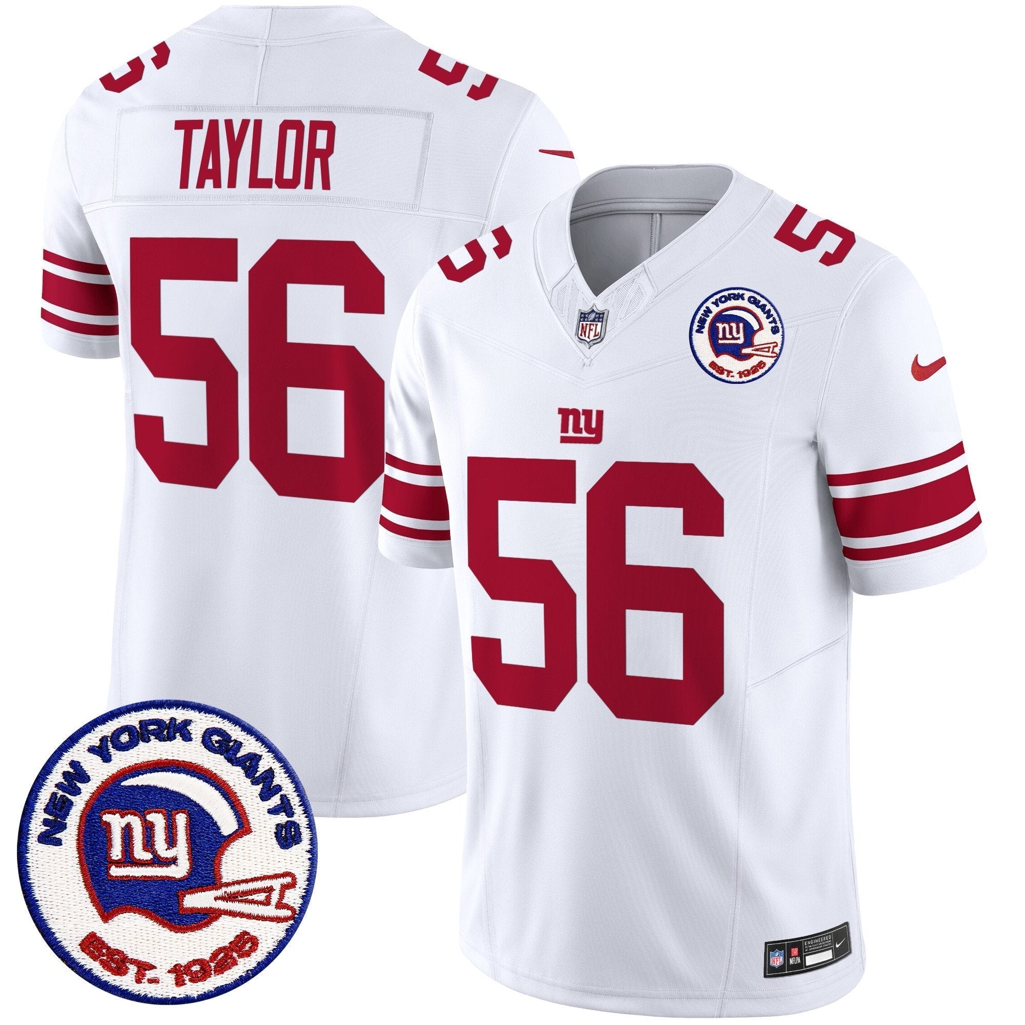 Mens New York Giants Est 1925 Patch Vapor Limited Jersey  All Stitched