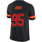 KC.Chiefs #95 Chris Jones Player Black Stitched Vapor Limited Game Football Jerseys