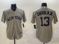 Men's New York Yankees Jazz Chisholm Jr. #13 Gray Away Limited Player Jersey1
