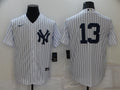 Men's New York Yankees Alex Rodriguez #13 White Replica Player Name Jersey1
