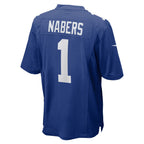 Malik Nabers New York Giants Nike    Game Jersey - Royal