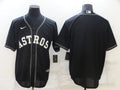 Men's Houston Astros Black Replica Blank Jersey1