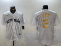 Men's New York Yankees Derek Jeter #2 White Player Game Jersey1
