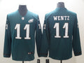 Men's Philadelphia Eagles Carson Wentz #11 Midnight Green Team Game Jersey1