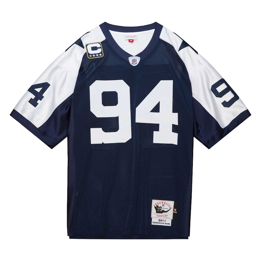 Men's  DeMarcus Ware Navy Dallas Cowboys 2011 Authentic Throwback Retired Player Jersey