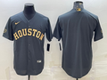 Men's Houston Astros Dark Gray Replica Blank Jersey1